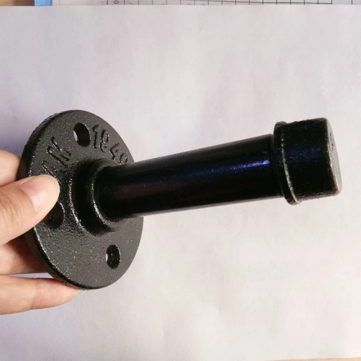 Pipe Decor Industrial Shelf Brackets With Flange Fittings And Pipe Cap